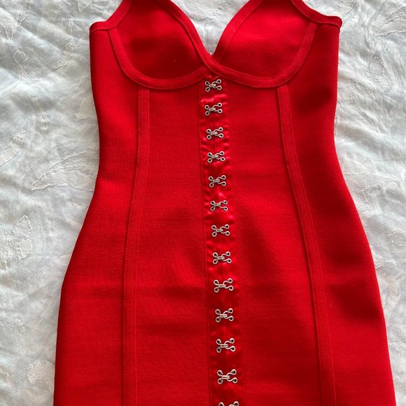 Tiger Mist Red Bodycon Dress - Picture 5 of 7